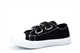 Kids Classic Canvas Pumps With Touch Fastening Black/White