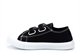 Kids Classic Canvas Pumps With Touch Fastening Black/White