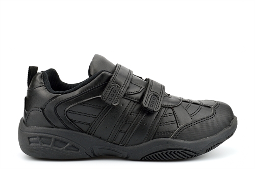 Dek Boys Touch Fasten School Shoes With Twin Strap Fastening