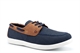 Dr Keller Mens Canvas Lace Up Shoes Navy/Brown/White