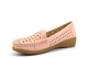 Womens Low Wedge Comfort Shoes With Cut Out Detail Pink