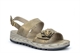 Boulevard Womens Wide Fit Sandals With Adjustable Touch Fastening Vamp Metallic Gold (E Fitting)