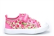 Girls Touch Fastening Canvas Shoes With Floral Print Pink