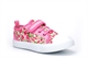 Girls Touch Fastening Canvas Shoes With Floral Print Pink