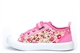 Girls Touch Fastening Canvas Shoes With Floral Print Pink