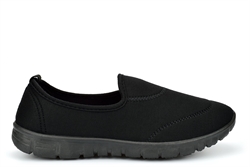 Chix Womens Slip On Casual Trainers With Memory Foam Black