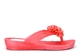 Womens Jelly Diamante Flower Detail Toe Post Sandals Pink