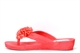 Womens Jelly Diamante Flower Detail Toe Post Sandals Pink