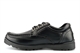 US Brass Mens Stubby Boat Shoes With Rugged Sole And Lace Up Fastening Black