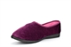 Sleep Boutique Womens Touch Fasten Slippers With Embroidered Flower Detail Burgundy