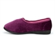 Sleep Boutique Womens Touch Fasten Slippers With Embroidered Flower Detail Burgundy