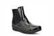 Stefania Womens Ankle Boots With Low Wedge Heel Black