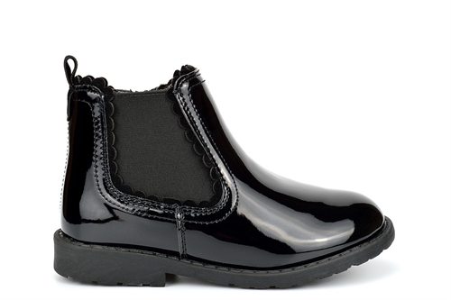 girls black school boots