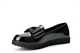 Krush Girls Patent Loafers With Bow Detail Black