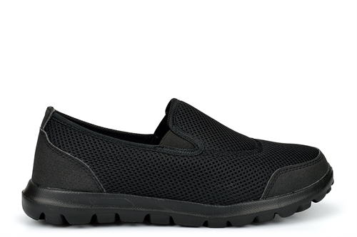 Unisex Super Light Weight Slip On Shoes With Mesh Upper Black