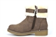 Lovely Skull Girls Ankle Boots With Warm Faux Fur Lining Brown