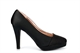 Womens Satin High Heels With Glitter Panel On Toes Black