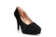 Womens Satin High Heels With Glitter Panel On Toes Black