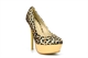 Magnolia Womens Leopard Print Platform Heels Camel