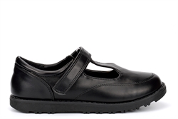 Little Diva Girls T-Bar School Shoes With Touch Fasten Strap