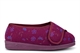 Comfylux Womens Superwide Washable Slippers With Touch Fastener Burgundy (EEEE Fitting)