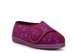 Comfylux Womens Superwide Washable Slippers With Touch Fastener Burgundy (EEEE Fitting)