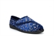 Zedzzz Womens Touch Fasten Washable Slippers Navy Blue