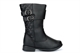 Chatterbox Girls Calf Boots With Double Buckle Detail Black