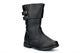 Chatterbox Girls Calf Boots With Double Buckle Detail Black