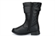 Chatterbox Girls Calf Boots With Double Buckle Detail Black