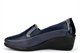 Moenia Womens Comfort Casual Wedge Heel Shoes Navy