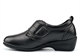 Dr Keller ENA Womens Leather Shoes With Medium Block Heel And Touch Fastening Black