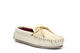 LodgeMok Womens Real Suede Moccasin Slippers Beige