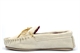 LodgeMok Womens Real Suede Moccasin Slippers Beige