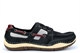 Seafarer Helmsman Mens Leather Boat Shoes Black