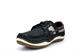Seafarer Helmsman Mens Leather Boat Shoes Black