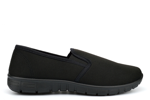 Alive Womens Slip On Comfort Casual Trainers With Memory Foam Insole Black