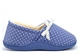 Sleep Boutique Womens Wide Fit Slippers With Bow Detail Blue (E Fitting)