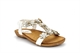 Chix Girls Flower Sandals With Elasticated Back Strap White
