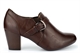 Boulevard Womens Block Heeled Gusset Slip On Shoes With Comfort Insole Brown