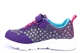 Ascot Girls Touch Fastening Glitter Trainers With Elasticated Lace Purple/Pink/Turquoise