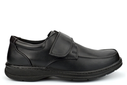 Easy Feet Mens Lightweight Touch Fastening Casual Shoes With Padded Collar For Comfort Black