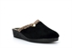 Sleepers JACKIE Womens Wedge Slip On Mule Slippers With Knitted Lining And Rubber Sole Black