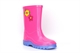 StormWells Girls Puddle Waterproof Wellington Boots With Textile Lining Pink/Lilac