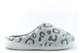 Scrapbook Slippers Womens Lightweight Leopard Mule Slippers With Soft Insole Grey
