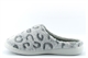 Scrapbook Slippers Womens Lightweight Leopard Mule Slippers With Soft Insole Grey