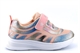 Ascot Girls Angel Touch Fastening Glitter Trainers With Elasticated Lace Peach/Silver