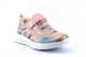Ascot Girls Angel Touch Fastening Glitter Trainers With Elasticated Lace Peach/Silver