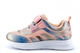 Ascot Girls Angel Touch Fastening Glitter Trainers With Elasticated Lace Peach/Silver