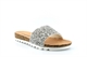 Krush Womens High Sparkle Glitter Slider Mule Sandals Silver